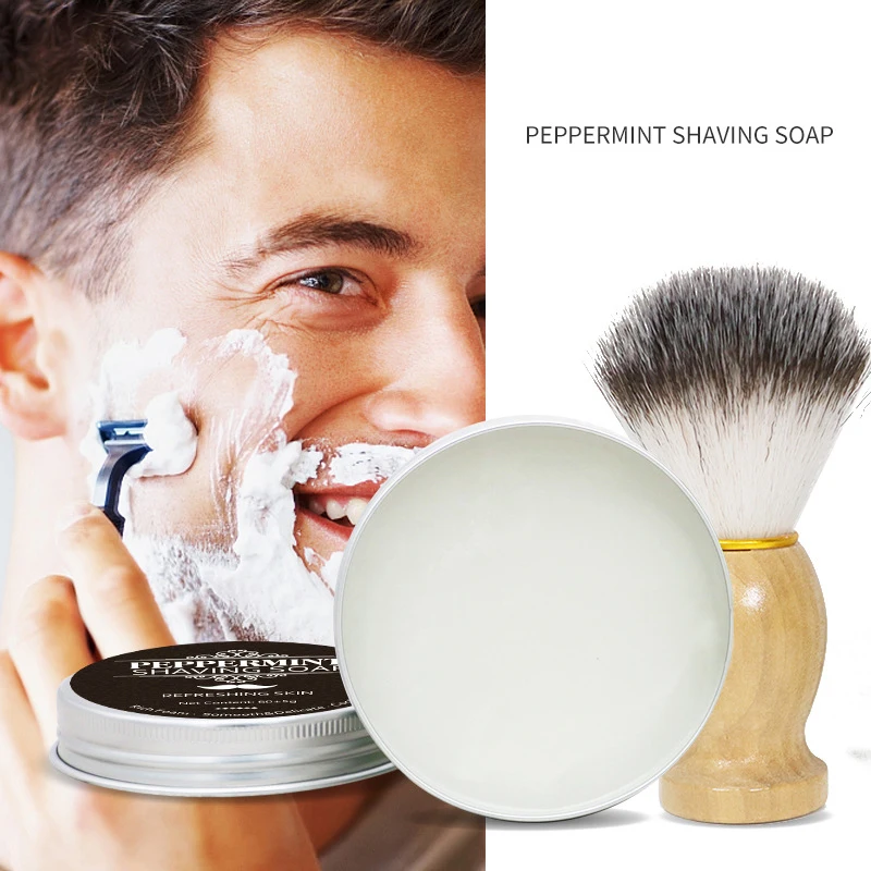 60g Mint Scented Men's Shaving Soap Aluminum Boxed Foam Rich Gentle Not Stimulating Handmade Soap Shaving Cream Soap TSLM1
60g Mint Scented Men's Shaving Soap Aluminum Boxed Foam Rich Gentle Not Stimulating Handmade Soap Shaving Cream Soap TSLM1