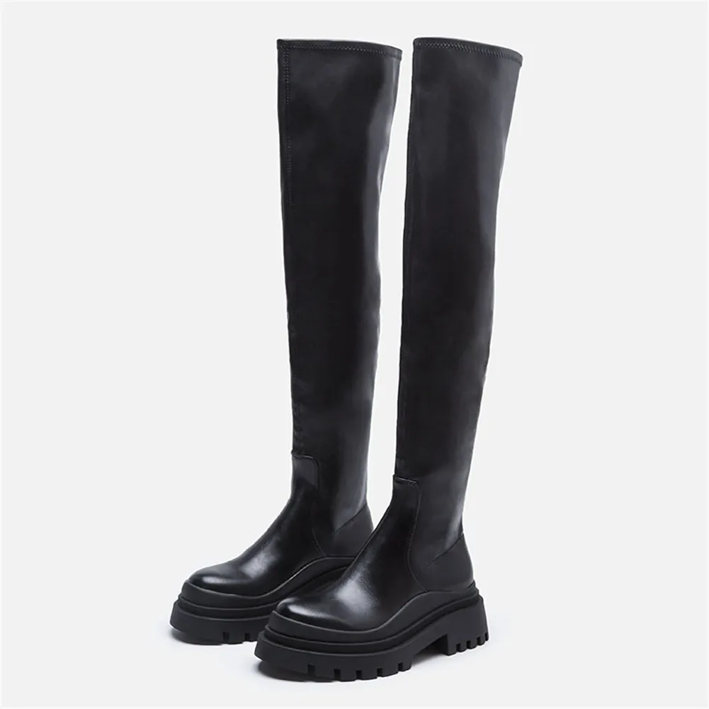 GIGIFOX Brand New Fashion Designer Chunky Heels Comfy Walking Over The Knee Riding Boots Leisure Black Woman Shoes
GIGIFOX Brand New Fashion Designer Chunky Heels Comfy Walking Over The Knee Riding Boots Leisure Black Woman Shoes