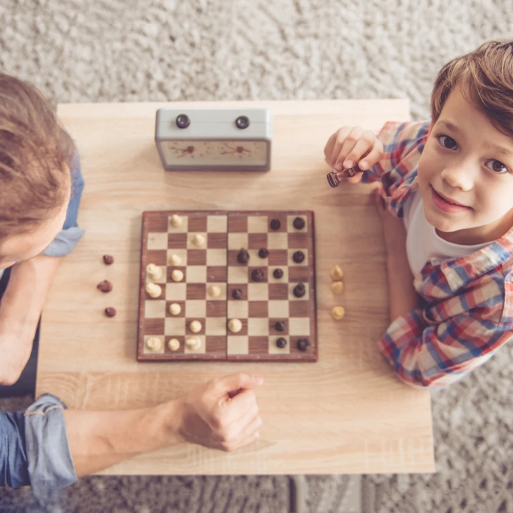 3 in 1 Wooden Chess Set Portable Chess Board Game Folding Fun Educational Toy Dustproof Portable Carrying Decor
3 in 1 Wooden Chess Set Portable Chess Board Game Folding Fun Educational Toy Dustproof Portable Carrying Decor