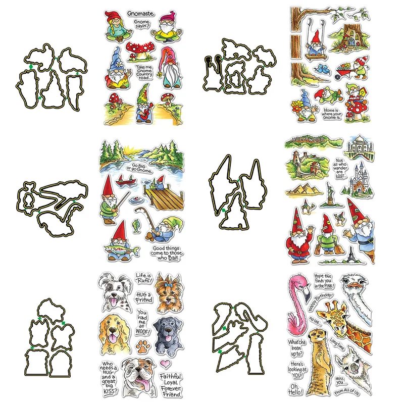Gnomes Scene Animals Wine Coffee Thanks Sentences 2020 New Cutting Dies and Stamps Set for DIY Scrapbooking Crafts Cards Making
Gnomes Scene Animals Wine Coffee Thanks Sentences 2020 New Cutting Dies and Stamps Set for DIY Scrapbooking Crafts Cards Making