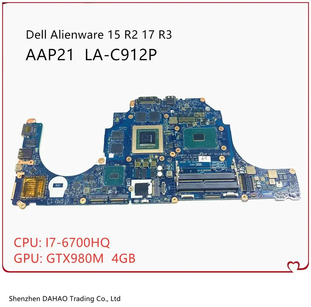 CN-0YHXY4 0YHXY4 YHXY4 For DELL Alienware 17 R3 15 R2 Notebook Motherboard AAP21 LA-C912P MB With I7-6700HQ CPU GTX980 4GB Test
CN-0YHXY4 0YHXY4 YHXY4 For DELL Alienware 17 R3 15 R2 Notebook Motherboard AAP21 LA-C912P MB With I7-6700HQ CPU GTX980 4GB Test