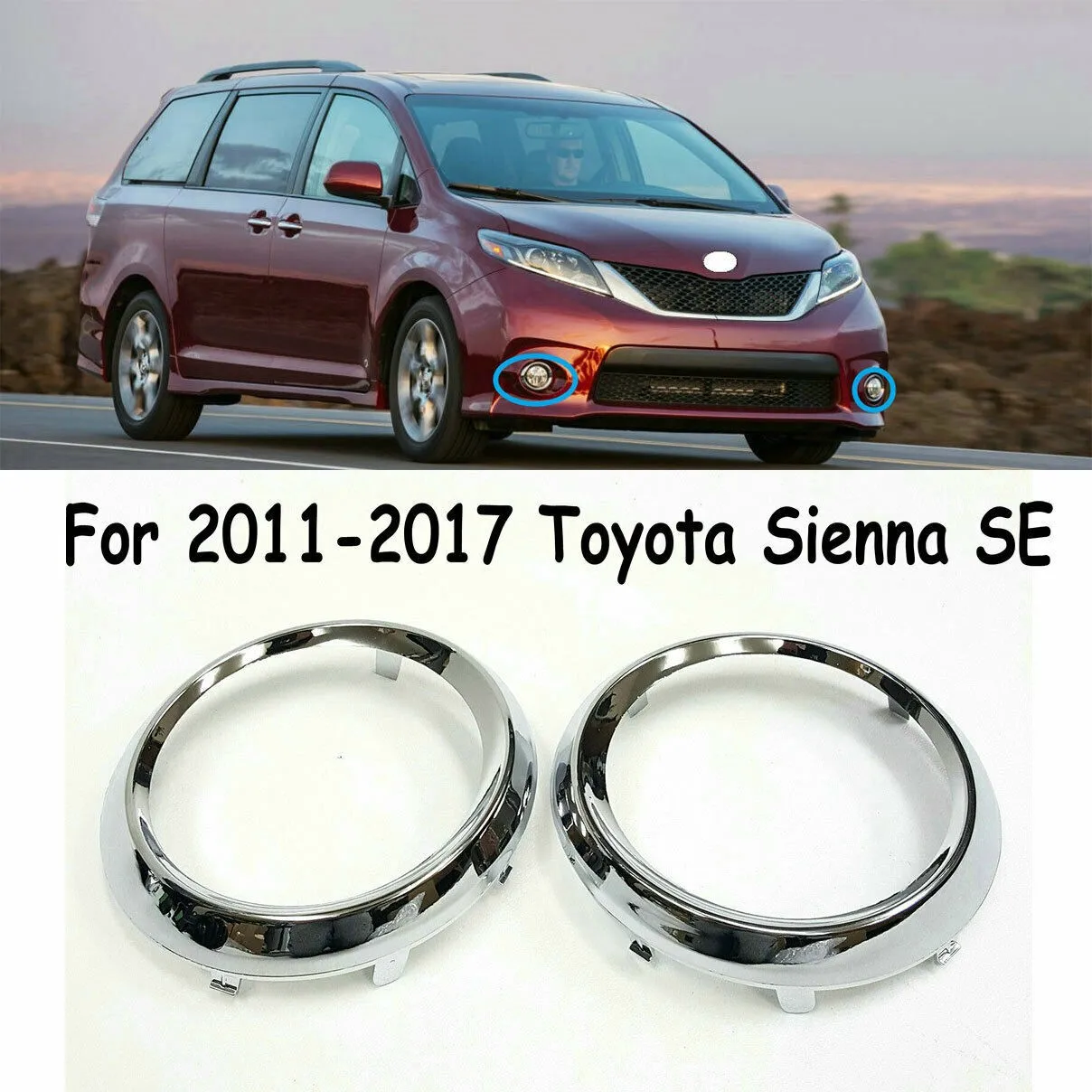 1 pair Chrome Fog Light Lamp Cover For 2011-2017 Toyota Sienna SE Car Trim Racing Grill Headlight Fog Lights Cover Grill Bezel
1 pair Chrome Fog Light Lamp Cover For 2011-2017 Toyota Sienna SE Car Trim Racing Grill Headlight Fog Lights Cover Grill Bezel
