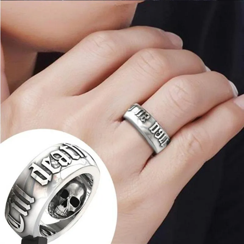 Punk Retro Rings for Men Inside Skull Metal Chunky Rings Large Size 11 12 13 Hip Hop Never Change Until Death Men Trendy Jewelry
Punk Retro Rings for Men Inside Skull Metal Chunky Rings Large Size 11 12 13 Hip Hop Never Change Until Death Men Trendy Jewelry