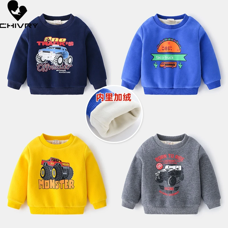New 2020 Kids Autumn Winter Thickening Fashion Sweatshirt Boys Cartoon Car Print Pullover Tops Hoodies Sweatshirts Clothing
New 2020 Kids Autumn Winter Thickening Fashion Sweatshirt Boys Cartoon Car Print Pullover Tops Hoodies Sweatshirts Clothing