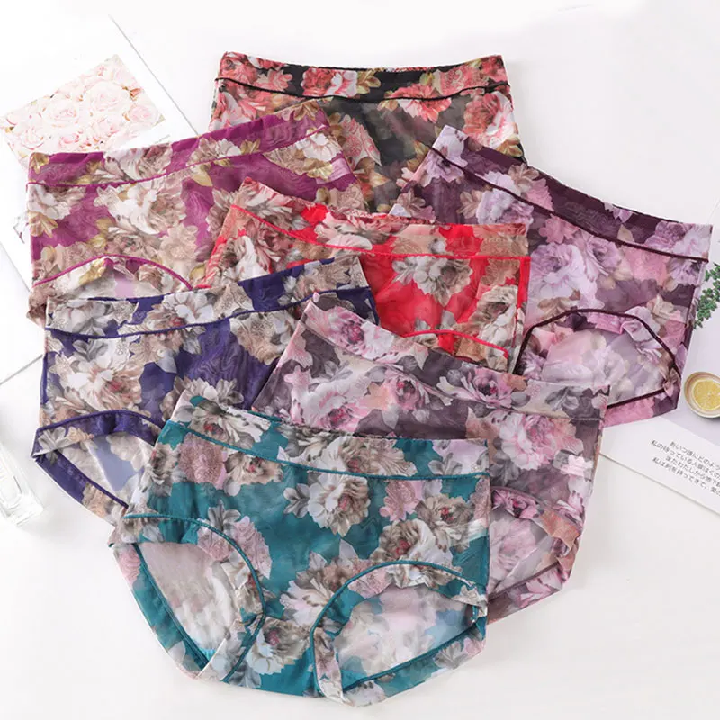 Women's Sexy Perspective Panties Girls printing Underpants Underwear Panties Fashion Underpants Briefs Breathable Lingerie
Women's Sexy Perspective Panties Girls printing Underpants Underwear Panties Fashion Underpants Briefs Breathable Lingerie