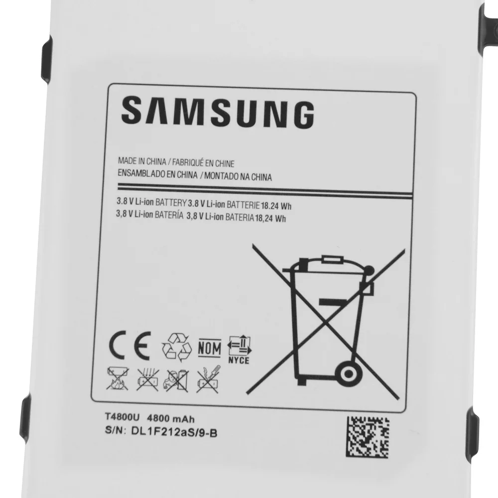 SAMSUNG Original Battery T4800E T4800U T4800C T4800K For Samsung Galaxy Tab Pro 8.4 in SM-T321 T325 T320 T321 4800mAh
SAMSUNG Original Battery T4800E T4800U T4800C T4800K For Samsung Galaxy Tab Pro 8.4 in SM-T321 T325 T320 T321 4800mAh