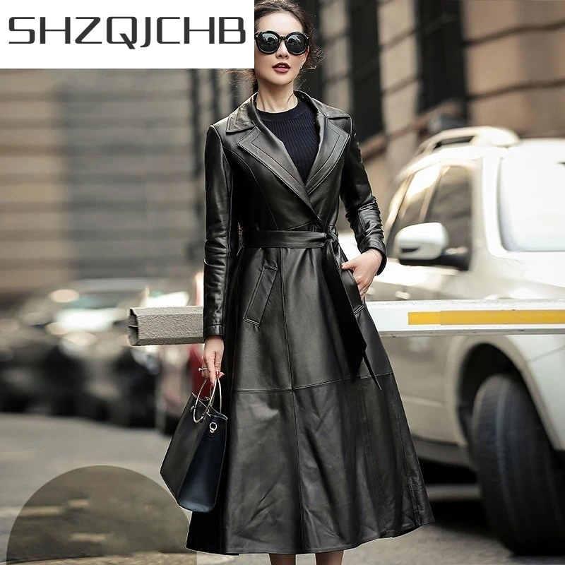JCHB 2021 Sheepskin Detachable Raccoon Fur Collar Down Coat Office Lady Long Elegant Sashes Slim Genuine Leather Jacket Women Th
JCHB 2021 Sheepskin Detachable Raccoon Fur Collar Down Coat Office Lady Long Elegant Sashes Slim Genuine Leather Jacket Women Th