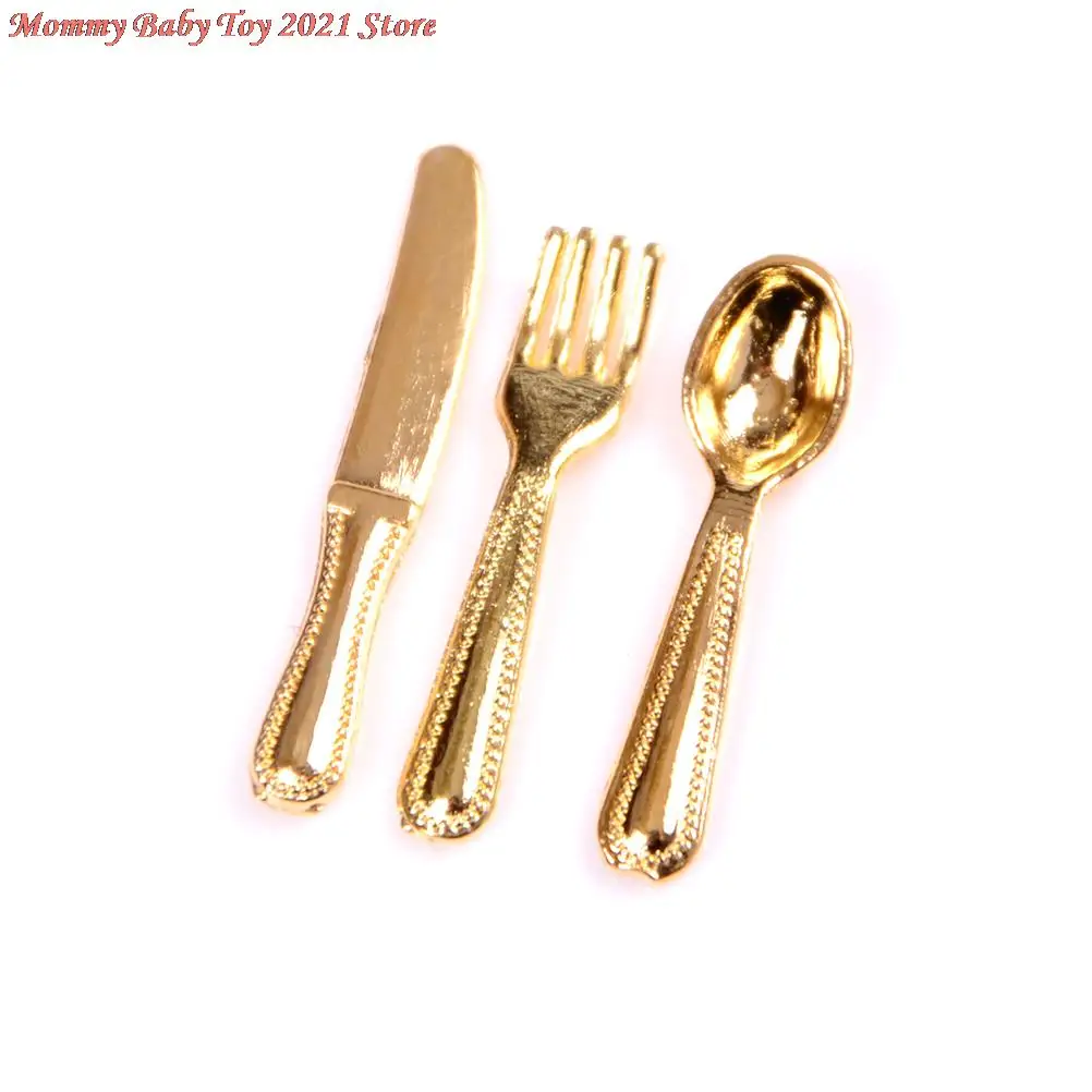 12Pcs Gold Silver Simulation Mini Cutlery Dollhouse Furniture 1:12 Scale Fork Knife Spoon Miniature Tableware Doll Accessories
12Pcs Gold Silver Simulation Mini Cutlery Dollhouse Furniture 1:12 Scale Fork Knife Spoon Miniature Tableware Doll Accessories