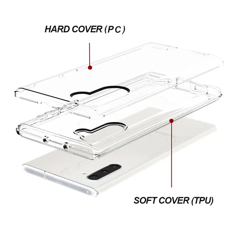 Transparent Case For Samsung Galaxy Note 10 Soft TPU + Hard PC Phone Cover For Samsung Note 10 5G Note 10 Pro Note 10Pro 5G Case
Transparent Case For Samsung Galaxy Note 10 Soft TPU + Hard PC Phone Cover For Samsung Note 10 5G Note 10 Pro Note 10Pro 5G Case