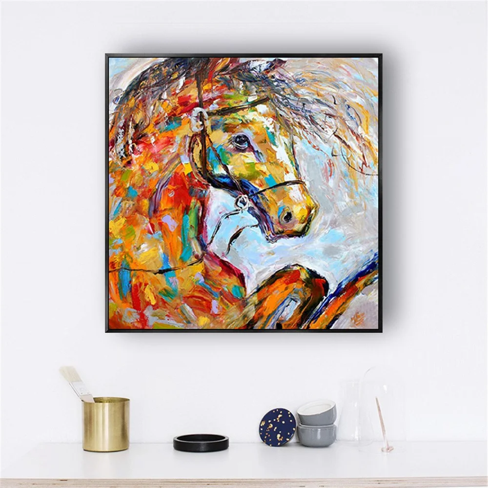 handmade Wild animal Head Canvas Art horse Animals Art Canvas Paintings on the Wall Art colorful Pictures Home Wall Decor
handmade Wild animal Head Canvas Art horse Animals Art Canvas Paintings on the Wall Art colorful Pictures Home Wall Decor