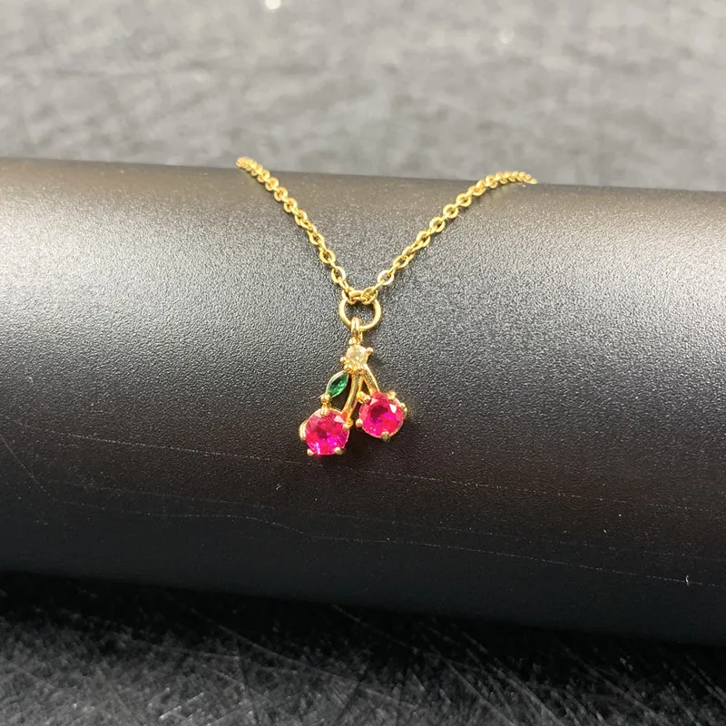 Trendy Metal Zircon Red Cherry Pendant Charm Chain Vintage Delicious Fruits Clavicle Necklace Jewelry Accessories Gifts
Trendy Metal Zircon Red Cherry Pendant Charm Chain Vintage Delicious Fruits Clavicle Necklace Jewelry Accessories Gifts