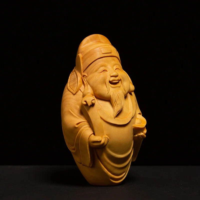 Boxwood 6cm 8cm Wealth God Sculpture Wood Carving Lucky Pendant Buddha Statue Home Decor
Boxwood 6cm 8cm Wealth God Sculpture Wood Carving Lucky Pendant Buddha Statue Home Decor