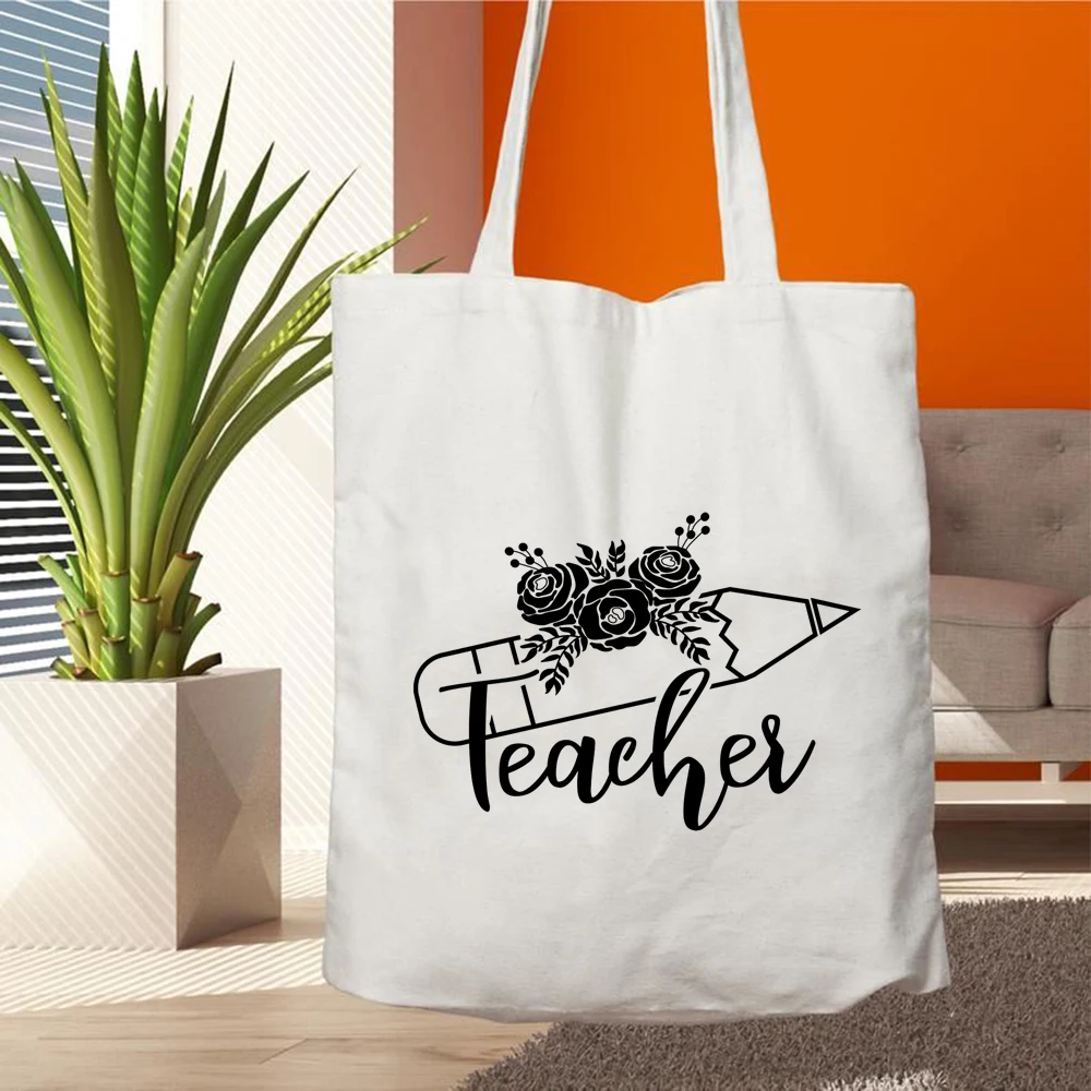 Women Teacher Life Cotton Canvas Shopper Bag Girl Harajuku 90s Y2K Classic Vintage Shoulder Handbag Female Bolsa Compra
Women Teacher Life Cotton Canvas Shopper Bag Girl Harajuku 90s Y2K Classic Vintage Shoulder Handbag Female Bolsa Compra