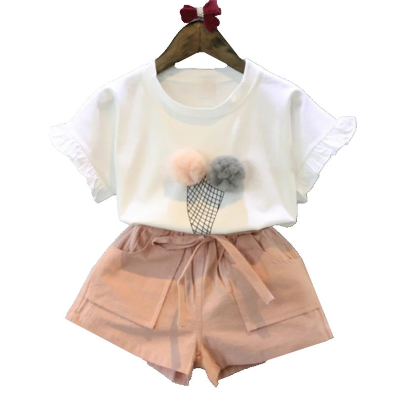 2020 New Style Summer Children Clothing Baby Girl Kids Clothes Ice Cream Short Sleeve T-shirt and Shorts Children Girl 2 pcs Set
2020 New Style Summer Children Clothing Baby Girl Kids Clothes Ice Cream Short Sleeve T-shirt and Shorts Children Girl 2 pcs Set