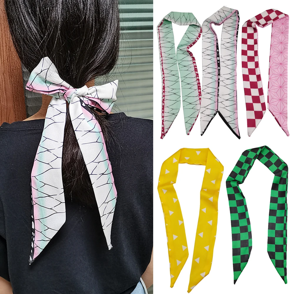 Anime Demon Slayer Headwear Cosplay Silk Scarf Scrunch Scrunchies Ribbons Small Long Skinny Hair Ring
Anime Demon Slayer Headwear Cosplay Silk Scarf Scrunch Scrunchies Ribbons Small Long Skinny Hair Ring