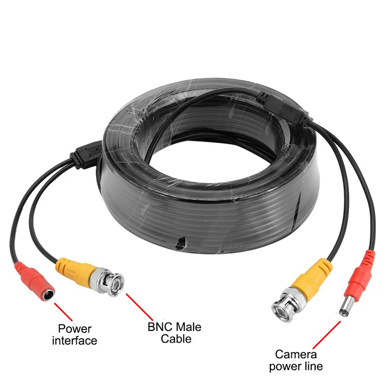 BNC CCTV accessory BNC Video Power Cable 5M 10M 15M 20M 30M 40M 50M for Analog AHD CCTV Surveillance Camera security system 
BNC CCTV accessory BNC Video Power Cable 5M 10M 15M 20M 30M 40M 50M for Analog AHD CCTV Surveillance Camera security system