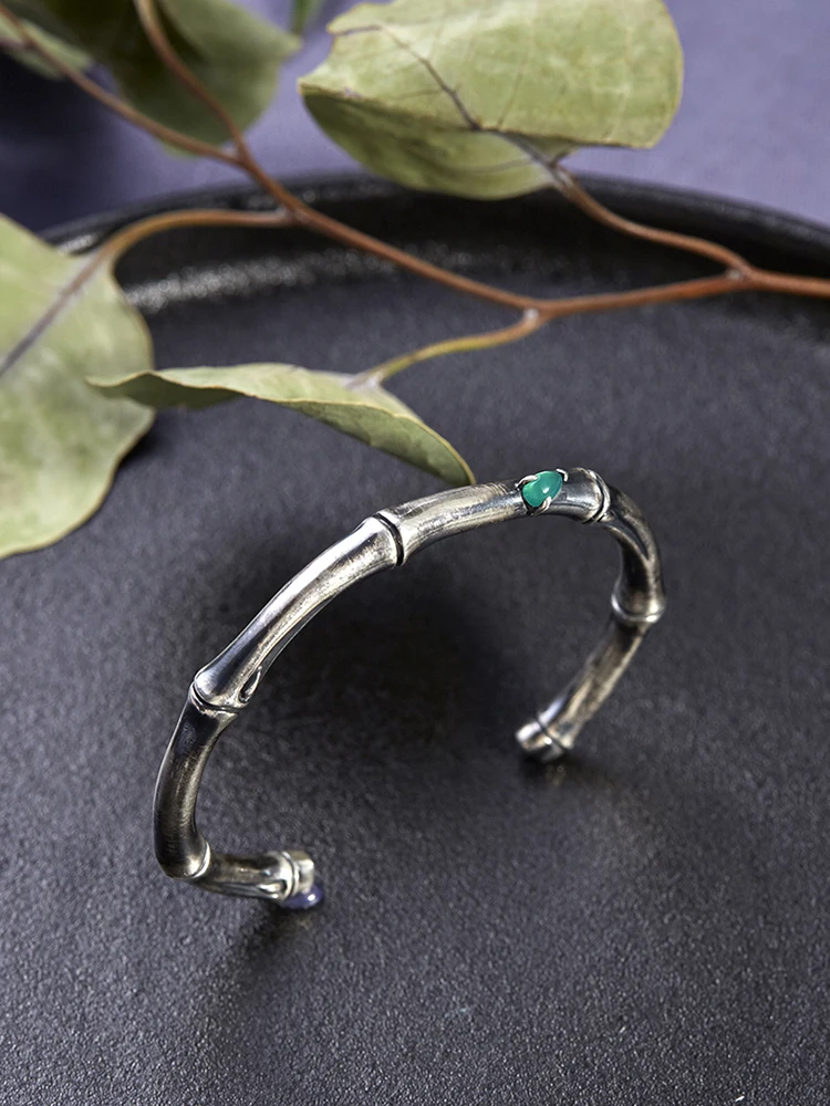 Vintage Chinese style makes old solid contentment peace bamboo 999 sterling silver lovers bracelet gift
Vintage Chinese style makes old solid contentment peace bamboo 999 sterling silver lovers bracelet gift