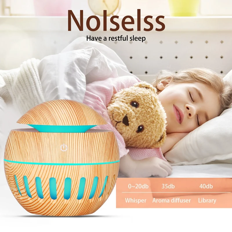 130Ml Wood Grain USB Aroma Humidifier Oil Diffuser Ultrasonic Air Purifier 7 Color Change LED Night Light
130Ml Wood Grain USB Aroma Humidifier Oil Diffuser Ultrasonic Air Purifier 7 Color Change LED Night Light