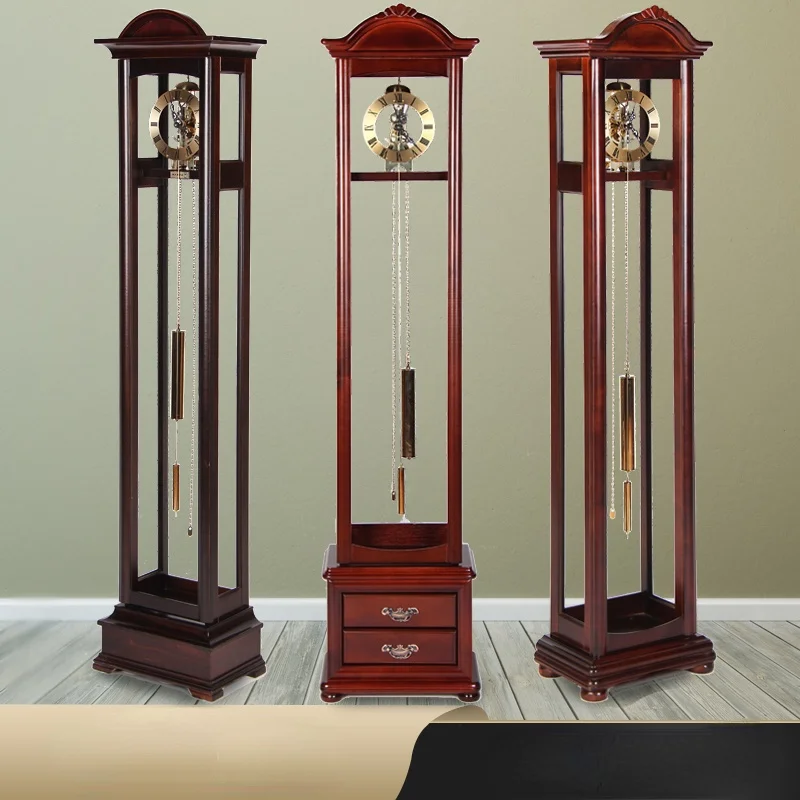 GY See-through the Grandfather Clock Retro Vertical Clock Solid Wood Copper Time Reporting Mechanical Hammer Clock
GY See-through the Grandfather Clock Retro Vertical Clock Solid Wood Copper Time Reporting Mechanical Hammer Clock