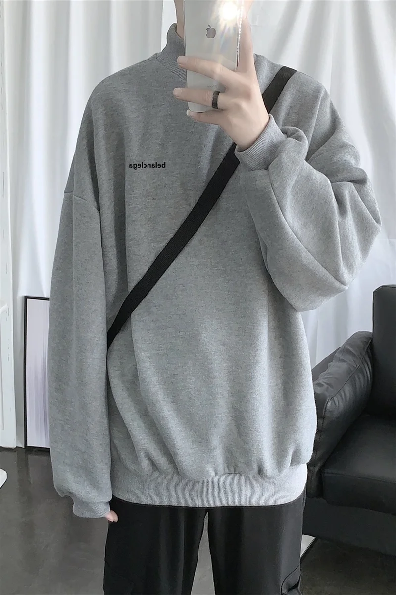 Autumn and Winter semi-high collar sweater autumn and winter men's pullover Korean fashion loose Joker coat
Autumn and Winter semi-high collar sweater autumn and winter men's pullover Korean fashion loose Joker coat