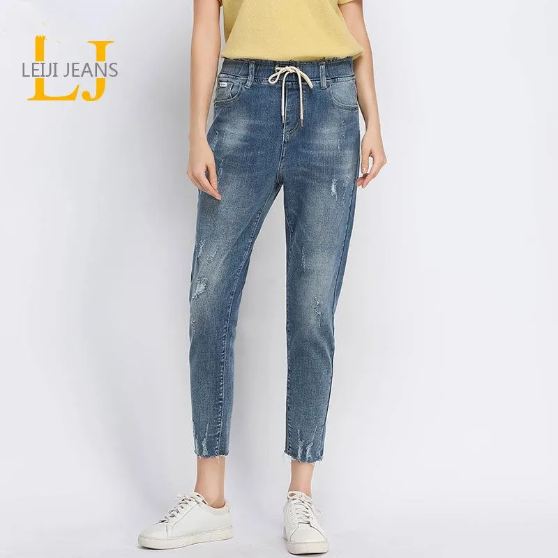2021 autumn Ripped Jeans for Woman harem High Waist Shorts Capri Tie silm Female ankle length Denim pencil jeans 6XL 7XL 8XL
2021 autumn Ripped Jeans for Woman harem High Waist Shorts Capri Tie silm Female ankle length Denim pencil jeans 6XL 7XL 8XL