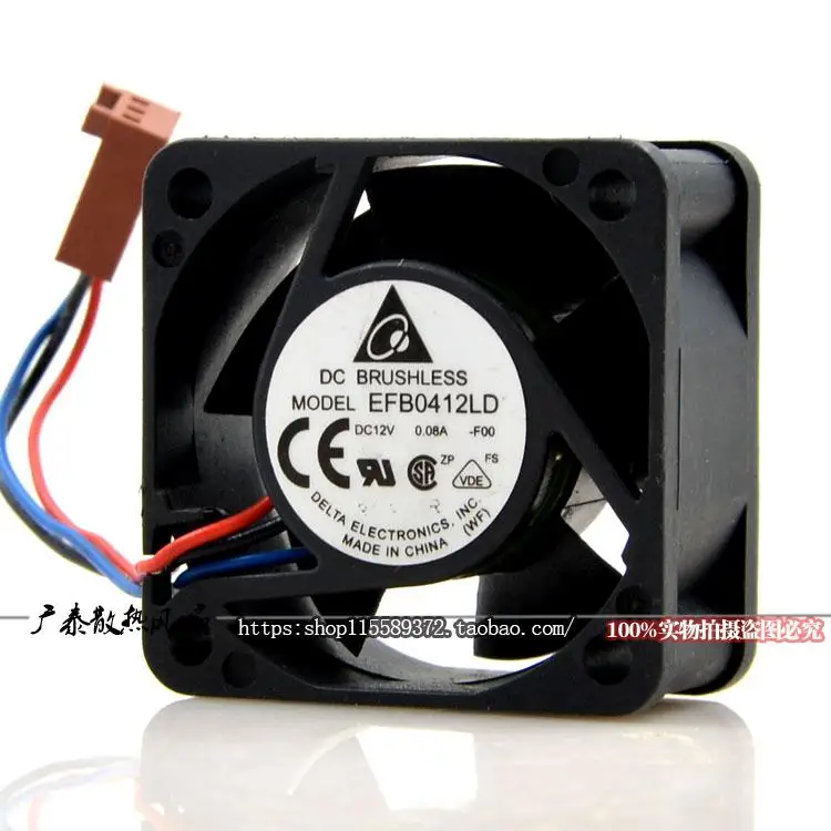Delta 4020 12V 0.08A 4 см EFB0412LD 1U немой источник питания ПК чехол переключатель