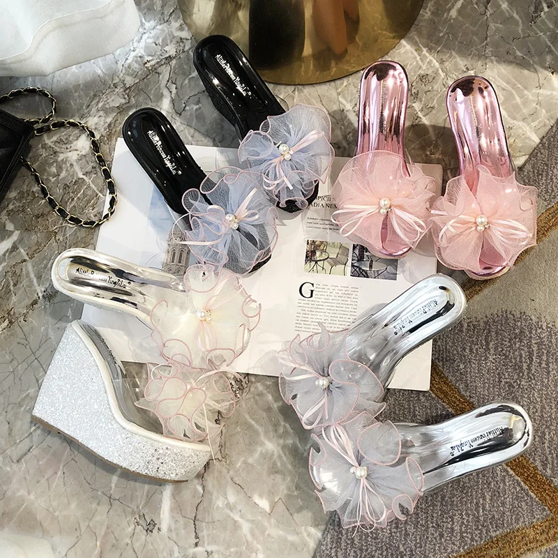 Summer Flip-Flop Wedge High Heels Super High Heel Platform Sequins Sponge Cake Fashion Flower Slippers
Summer Flip-Flop Wedge High Heels Super High Heel Platform Sequins Sponge Cake Fashion Flower Slippers