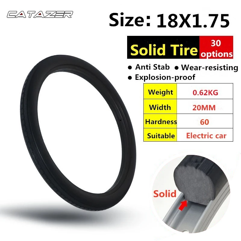 18*1.75 Bicycle Solid Tire Anti Stab Riding MTB 18X1.75 Road Bike Tyre Bike Tire 18 X 1.75 Kids' Bike Tire
18*1.75 Bicycle Solid Tire Anti Stab Riding MTB 18X1.75 Road Bike Tyre Bike Tire 18 X 1.75 Kids' Bike Tire