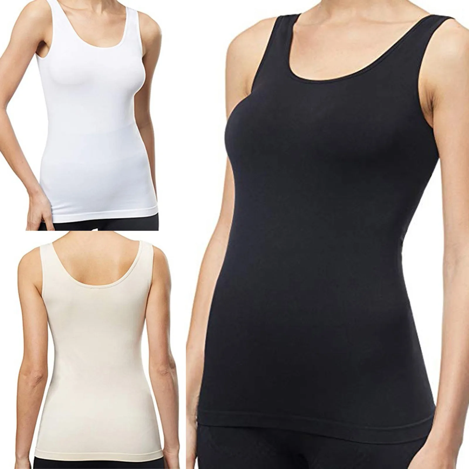 Summer Tank Top For Women Bottoming Slim-fit Vest Sleeveless Pure Color Blouse U Shape Tank Top Female Loose Shirt топик женский
Summer Tank Top For Women Bottoming Slim-fit Vest Sleeveless Pure Color Blouse U Shape Tank Top Female Loose Shirt топик женский