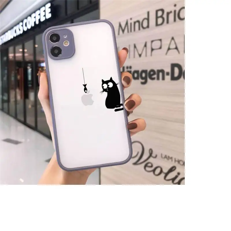 Cute Cat Black Cat Cartoon Phone Cases Matte Transparent for iPhone 7 8 11 12 s mini pro X XS XR MAX Plus cover funda
Cute Cat Black Cat Cartoon Phone Cases Matte Transparent for iPhone 7 8 11 12 s mini pro X XS XR MAX Plus cover funda