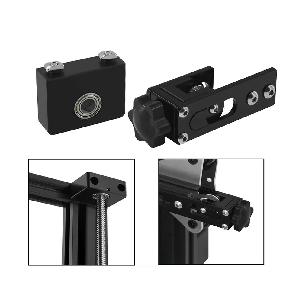3D Printer Upgrade Aluminum Z-Axis Leadscrew Top Mount + 2020 X-axis Synchronous Belt Stretch Tensioner for Creality Ender 3
3D Printer Upgrade Aluminum Z-Axis Leadscrew Top Mount + 2020 X-axis Synchronous Belt Stretch Tensioner for Creality Ender 3