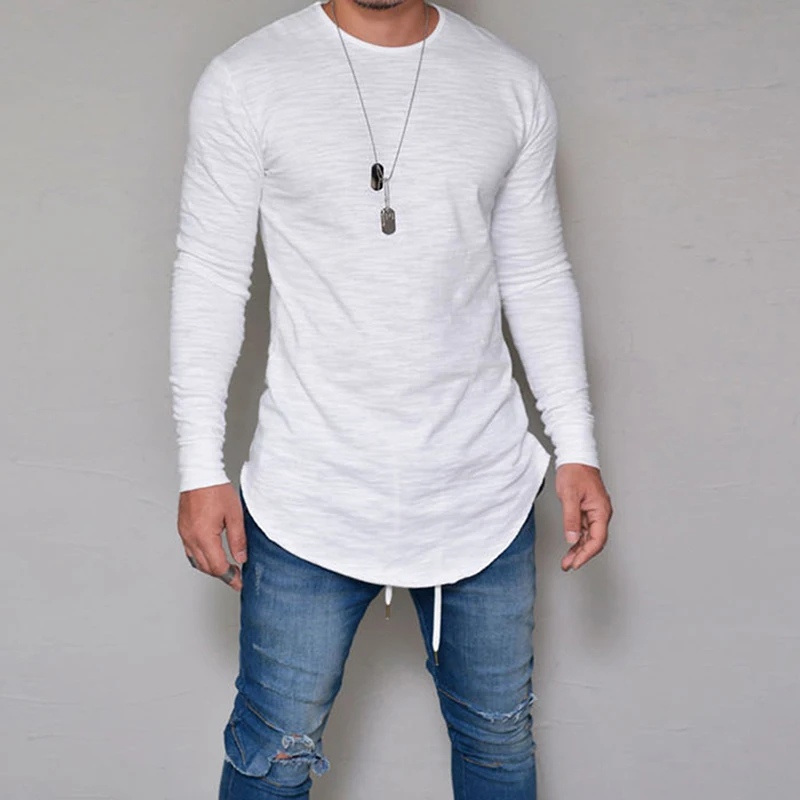 Men's Slim Fit O Neck Long Sleeve Muscle Tee Hipster T-shirt Casual Tops Blouse Hip Hop Basic Curved Hem T Shirt Fall
Men's Slim Fit O Neck Long Sleeve Muscle Tee Hipster T-shirt Casual Tops Blouse Hip Hop Basic Curved Hem T Shirt Fall