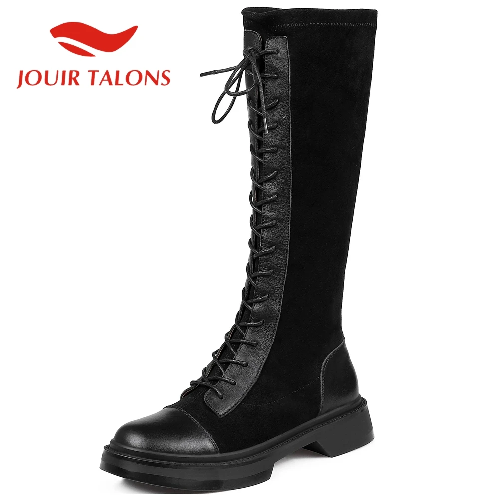JOUIR TALONS Brand New Design Fashion shoes women Genuine Leather Round Toe Cross-tied Low Heels Mid-calf Autumn Boots
JOUIR TALONS Brand New Design Fashion shoes women Genuine Leather Round Toe Cross-tied Low Heels Mid-calf Autumn Boots