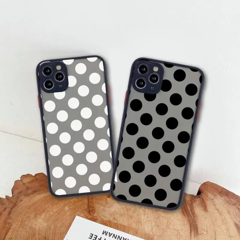 Black White Polka Dot Phone Case For iphone 13 12 11 Pro Max Mini XS 8 7 Plus X SE 2020 XR Matte Transparent Cover
Black White Polka Dot Phone Case For iphone 13 12 11 Pro Max Mini XS 8 7 Plus X SE 2020 XR Matte Transparent Cover