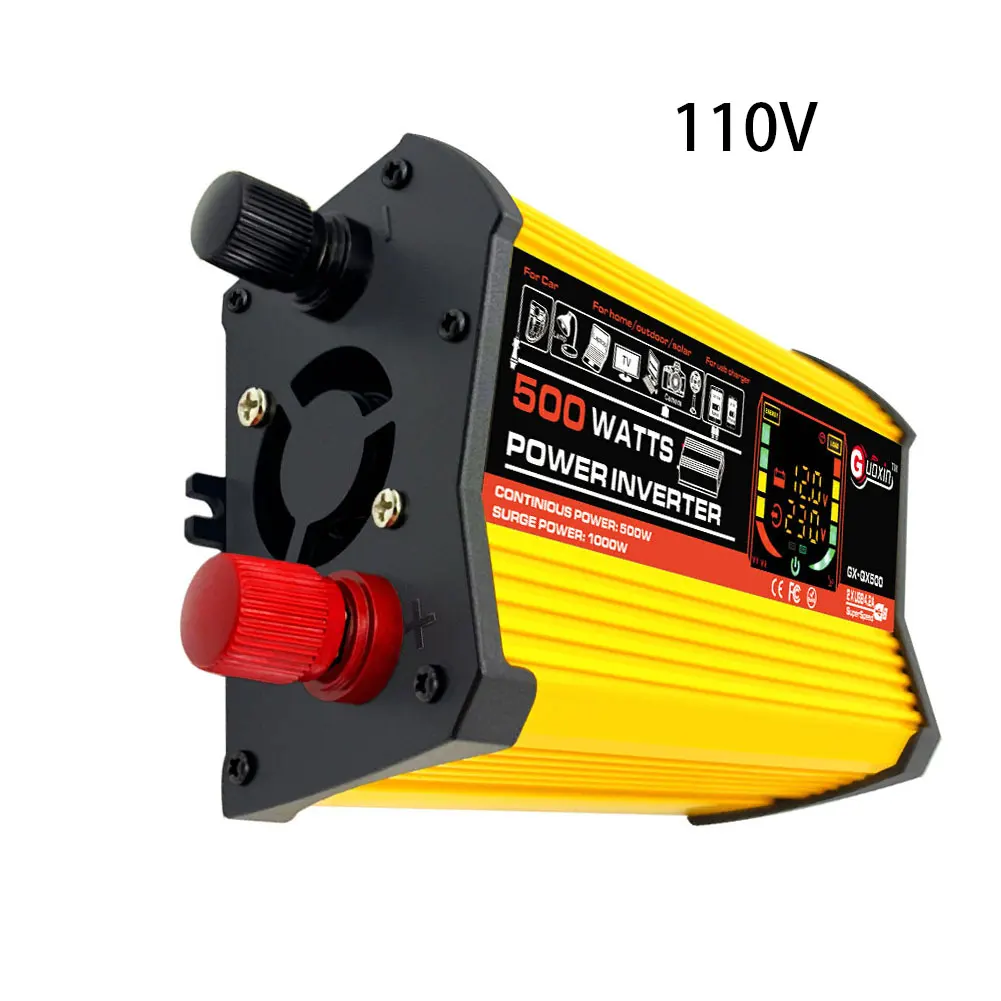 New New Power Inverter DC 12V to 110V/220V AC Power Converter Pure Sine Wave 500W Power Transformer Inverter Car Charger Adapter
New New Power Inverter DC 12V to 110V/220V AC Power Converter Pure Sine Wave 500W Power Transformer Inverter Car Charger Adapter
