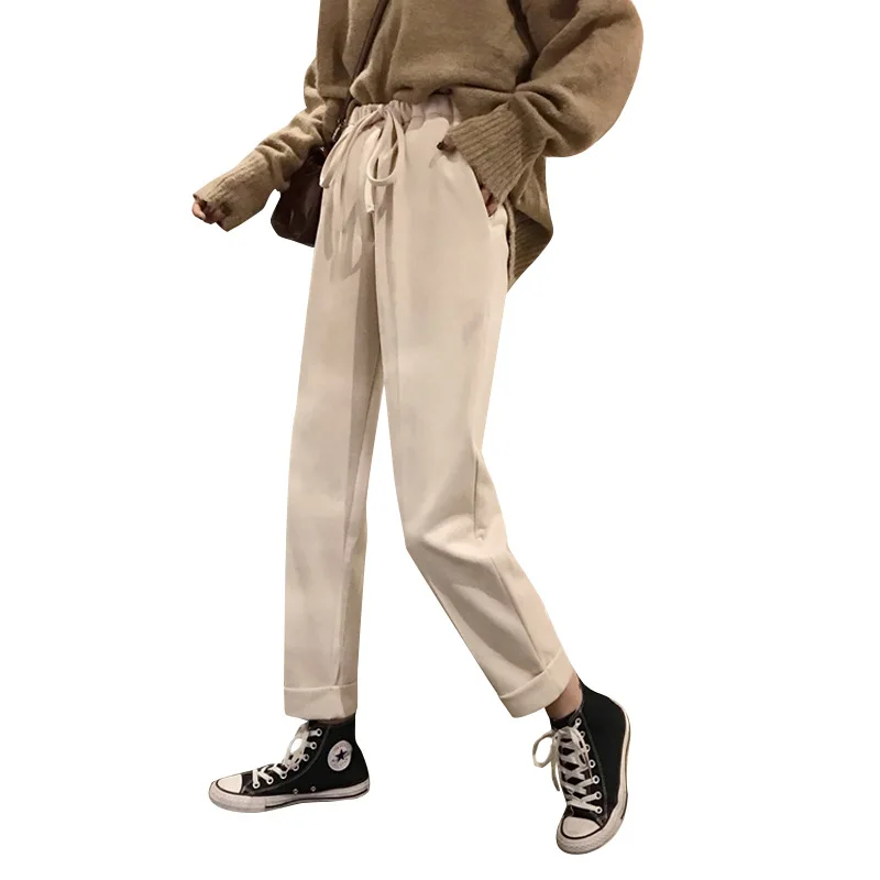 S-3XL Big Size Spring Autumn Cotton Blending Elastic Waist Split Fashion Casual Women Pencil Pants
S-3XL Big Size Spring Autumn Cotton Blending Elastic Waist Split Fashion Casual Women Pencil Pants