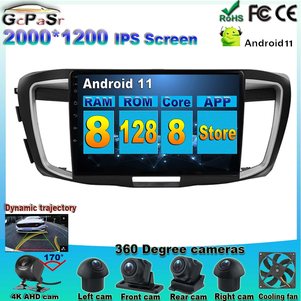 Carplay Android 11 For Honda Accord 9 2.0T 2.4T 2013-2017 Car Radio Multimedia Video Player Navigation GPS Android auto
Carplay Android 11 For Honda Accord 9 2.0T 2.4T 2013-2017 Car Radio Multimedia Video Player Navigation GPS Android auto