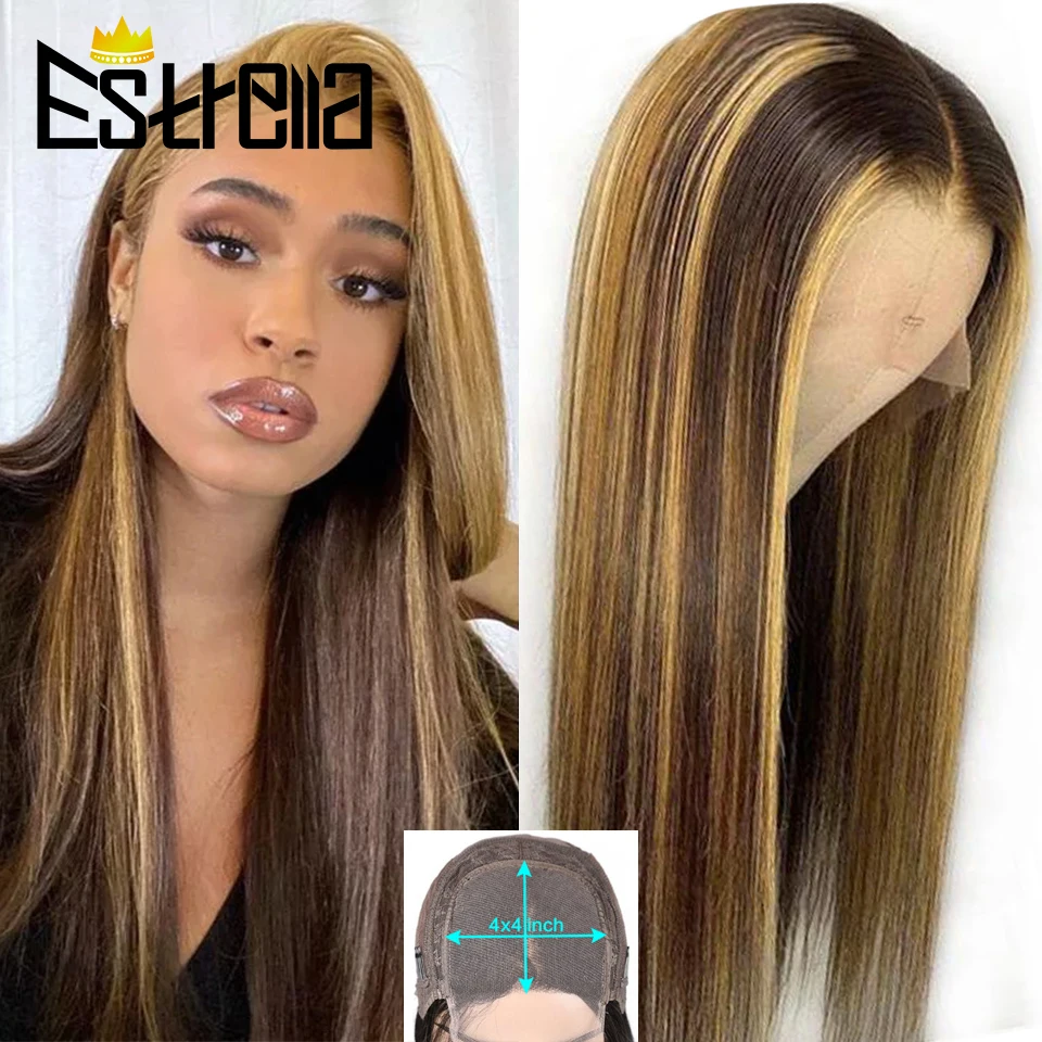 Highlight Wig Human Hair Straight P4/27 Wig Pre Plucked Human Hair Wigs For Women Human Hair Remy Mongolian 4X4 Colored Lace Wig
Highlight Wig Human Hair Straight P4/27 Wig Pre Plucked Human Hair Wigs For Women Human Hair Remy Mongolian 4X4 Colored Lace Wig