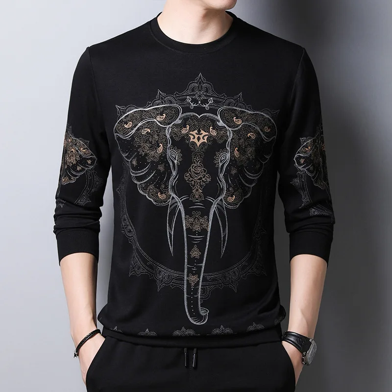 2020 Winter Men' Warm T-shirt Long Sleeve O-neck Plus Velvet Animal Printed Personality Fashion Hot Sale Male Cotton Pullover
2020 Winter Men' Warm T-shirt Long Sleeve O-neck Plus Velvet Animal Printed Personality Fashion Hot Sale Male Cotton Pullover