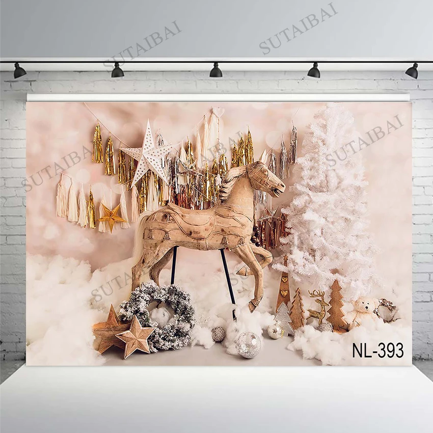 Christmas Backdrops Wooden Horse Star Snow Tree Flag Decorations Photography Background New Year Party Photozone Photophone
Christmas Backdrops Wooden Horse Star Snow Tree Flag Decorations Photography Background New Year Party Photozone Photophone