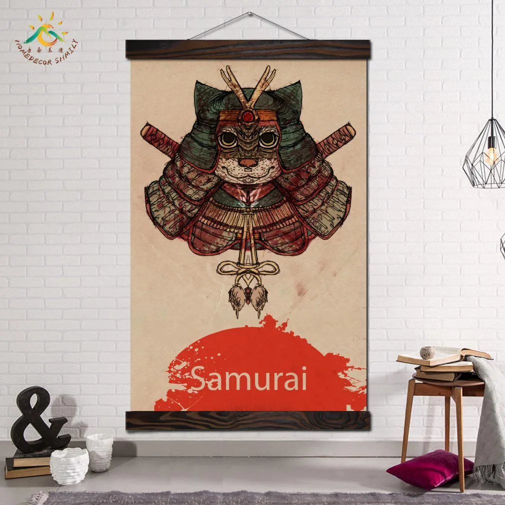Samurai Cat Warrior Wall Prints Modern Pop Art Frame Scroll Canvas Painting Poster Wall Pictures Home Decor for Bedroom
Samurai Cat Warrior Wall Prints Modern Pop Art Frame Scroll Canvas Painting Poster Wall Pictures Home Decor for Bedroom