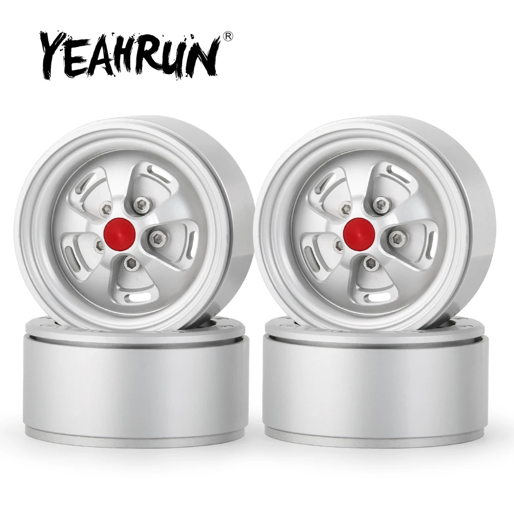 YEAHRUN 4Pcs Silver 1.9 inch Alloy Metal Beadlock Wheel Rim for Axial SCX10 D90 90046 CC01 1/10 RC Crawler Car
YEAHRUN 4Pcs Silver 1.9 inch Alloy Metal Beadlock Wheel Rim for Axial SCX10 D90 90046 CC01 1/10 RC Crawler Car