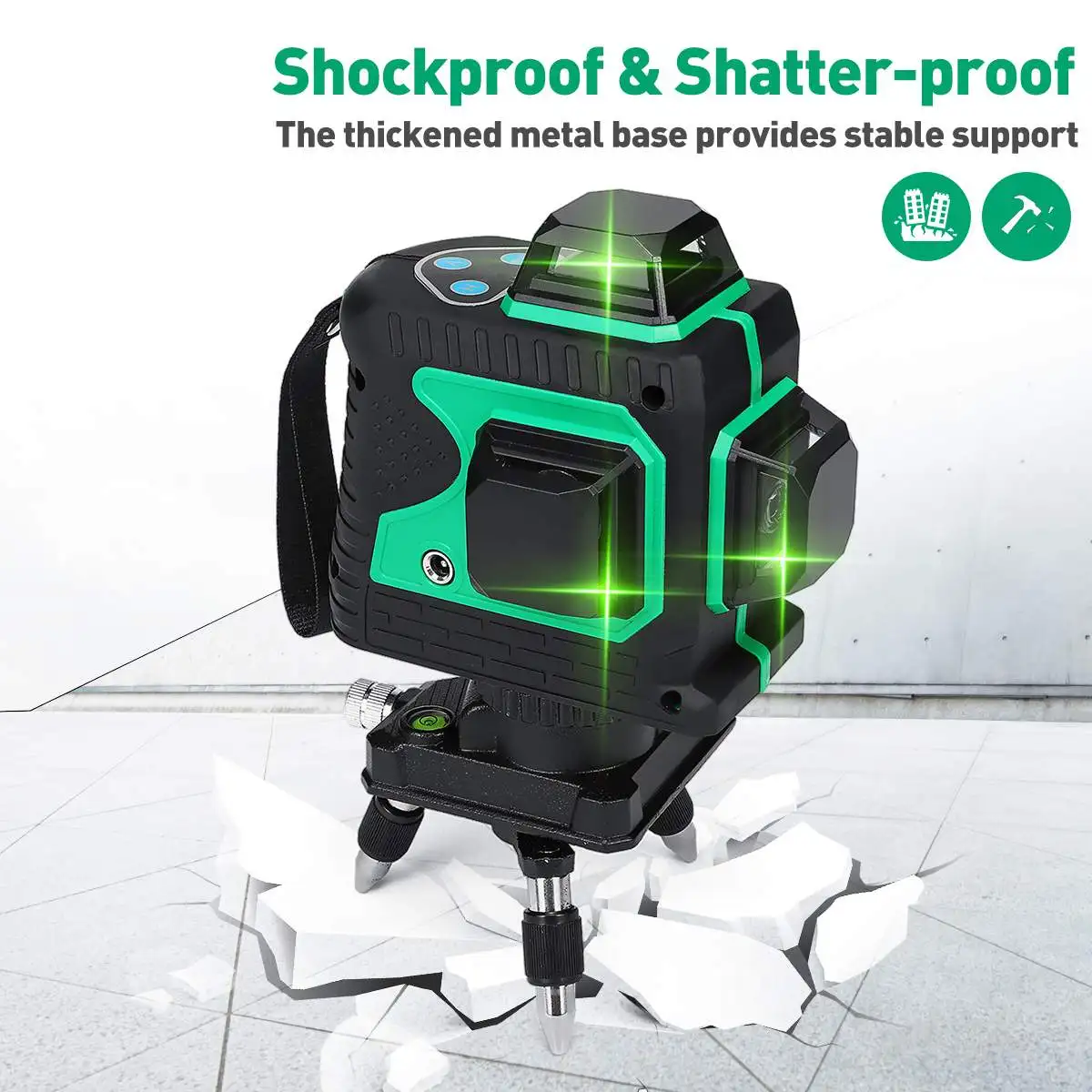 Laser levels 12 Lines 3D Green Light Horizontal&Vertical Cross 360 Auto Self-Leveling &6000mAh Battery&Tripod&532nm Laser Levels
Laser levels 12 Lines 3D Green Light Horizontal&Vertical Cross 360 Auto Self-Leveling &6000mAh Battery&Tripod&532nm Laser Levels
