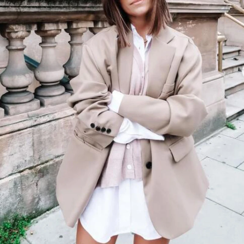 Holiwind 2021 Women's Blazer Jackets Autumn Casual Plus Size Fashion Basic Notched Slim Solid Coats Office Ladies Outwear Chic
Holiwind 2021 Women's Blazer Jackets Autumn Casual Plus Size Fashion Basic Notched Slim Solid Coats Office Ladies Outwear Chic