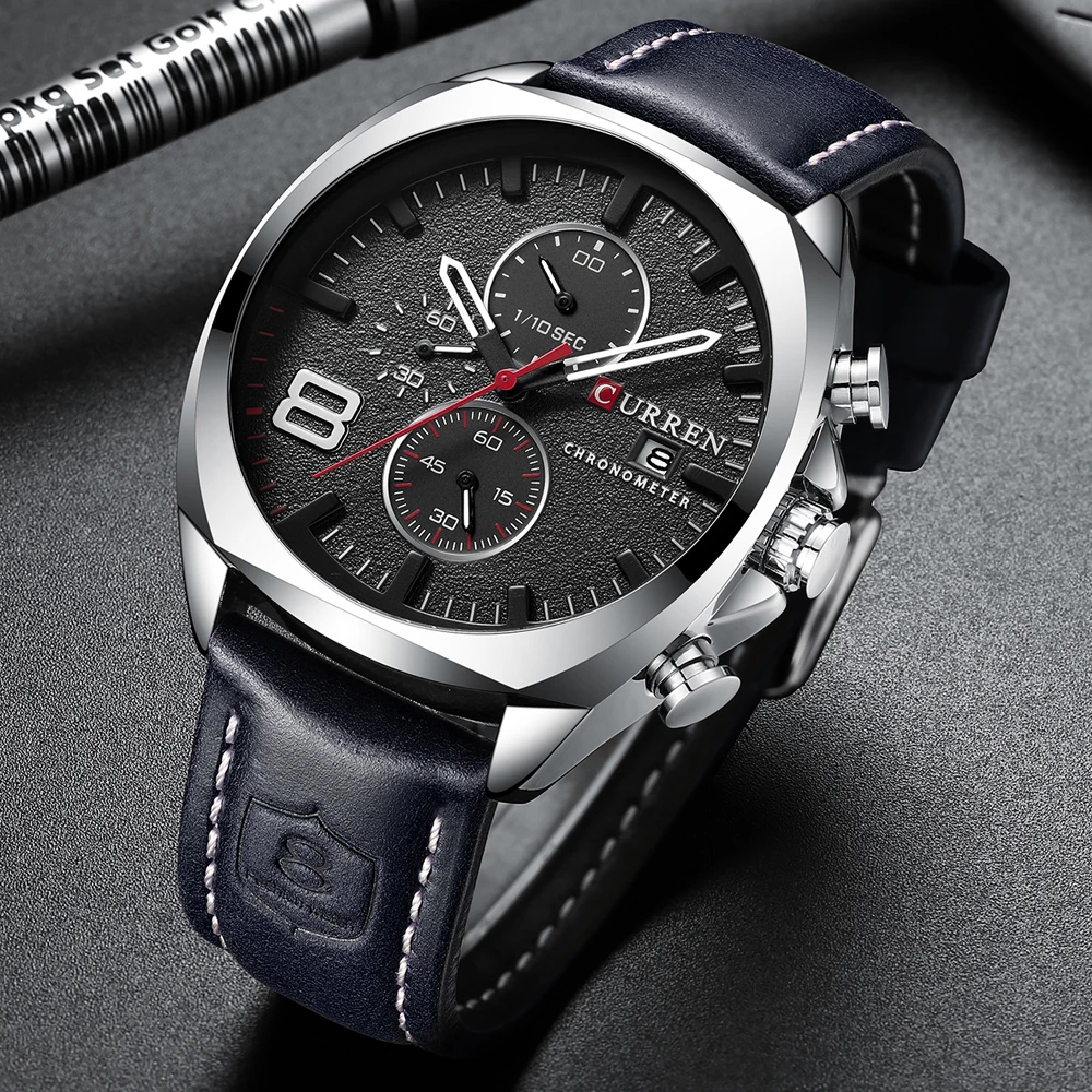 New Men Watches Top Brand Luxury CURREN Military Quartz Watch Men's Sport Wristwatch Relogio Masculino Waterproof
New Men Watches Top Brand Luxury CURREN Military Quartz Watch Men's Sport Wristwatch Relogio Masculino Waterproof