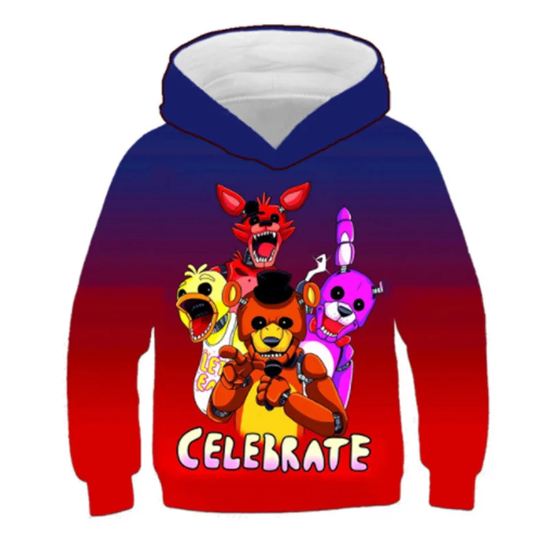 New Autumn 3D print Five Nights at Freddys Sweatshirt For Boys School Hoodies For Boys FNAF Costume For Teens Sport Clothes
New Autumn 3D print Five Nights at Freddys Sweatshirt For Boys School Hoodies For Boys FNAF Costume For Teens Sport Clothes
