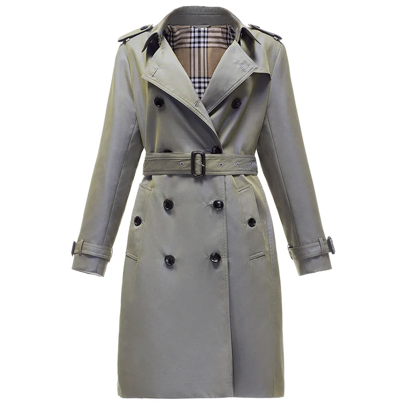 Windbreaker Women's Mid-length Double-breasted Khaki British Style Jacket Autumn And Winter
Windbreaker Women's Mid-length Double-breasted Khaki British Style Jacket Autumn And Winter
