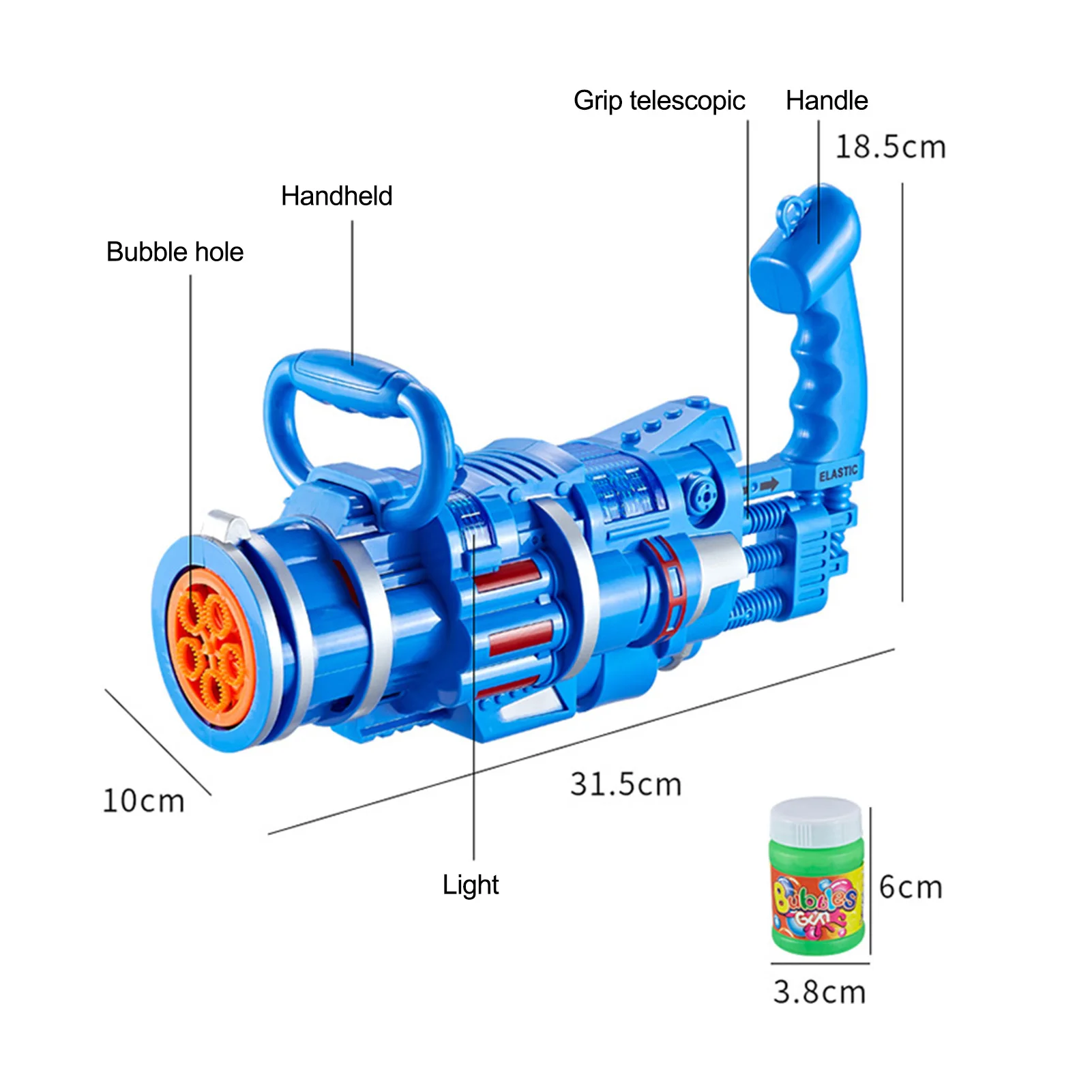 HOT Summer Gatling Bubble Machine Wedding Supplies Electric Sound And Light Automatic Bubble Blower Maker Gun Kids Outdoor Toy
HOT Summer Gatling Bubble Machine Wedding Supplies Electric Sound And Light Automatic Bubble Blower Maker Gun Kids Outdoor Toy