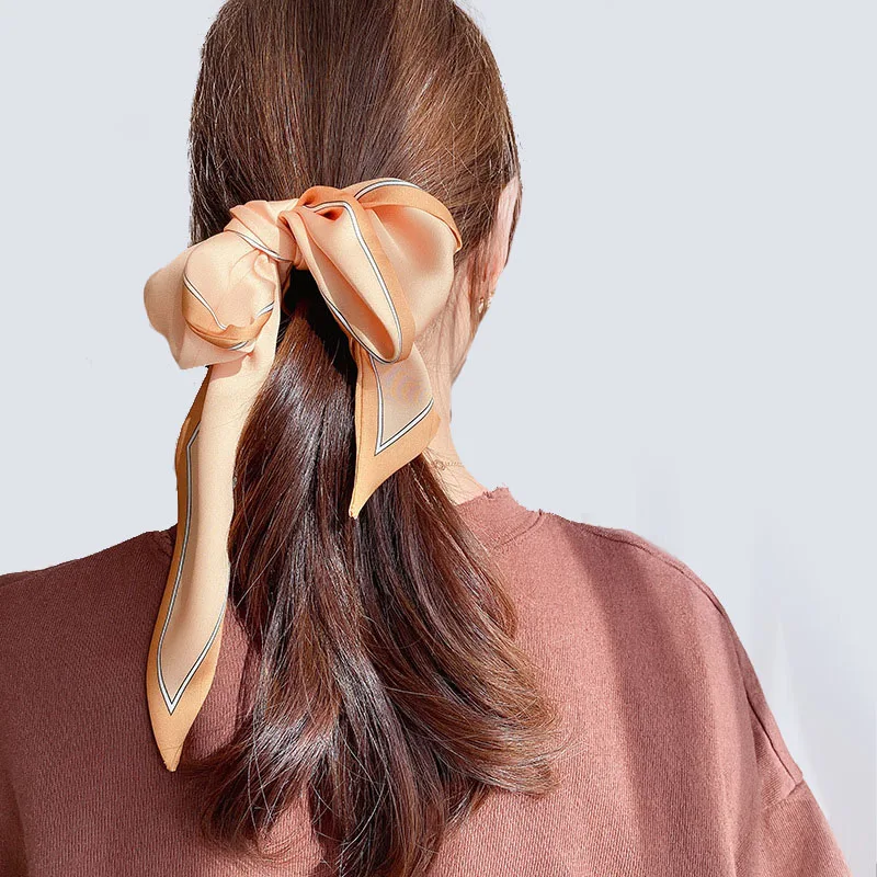 Summer Small Silk Scarf Korean Imitation Silk Double-Layer Flower Streamer Wild Sharp Corner Scarf Long Tied Hair Streamer F56
Summer Small Silk Scarf Korean Imitation Silk Double-Layer Flower Streamer Wild Sharp Corner Scarf Long Tied Hair Streamer F56
