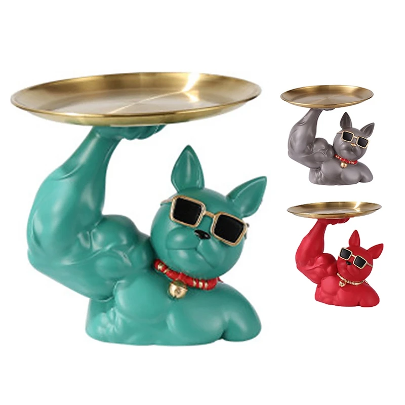 Muscle Dog Trays Fruit Basket Resin Figurines Crafts Desk Decoration for Sunglasses Dog Modern Home Decor
Muscle Dog Trays Fruit Basket Resin Figurines Crafts Desk Decoration for Sunglasses Dog Modern Home Decor